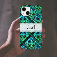 Aangepaste Keltische knoop - Blauw groen zwart