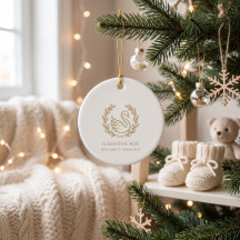 Aangepaste keramische kerstbal voor pasgeborenen a