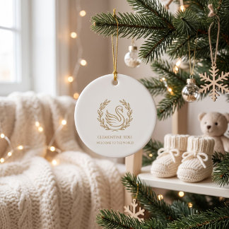 Aangepaste keramische kerstbal voor pasgeborenen a keramisch ornament