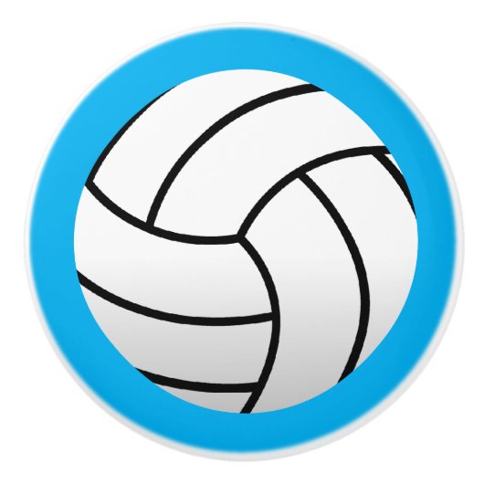 Aangepaste keramische knop met volleybal logo (Voorkant)