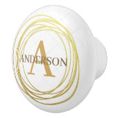 Aangepaste keramische knoppen - Gouden cirkels (Rechts)