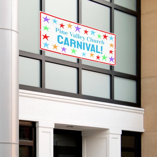 Aangepaste kerk carnaval banner (Buitenkant Gebouw)