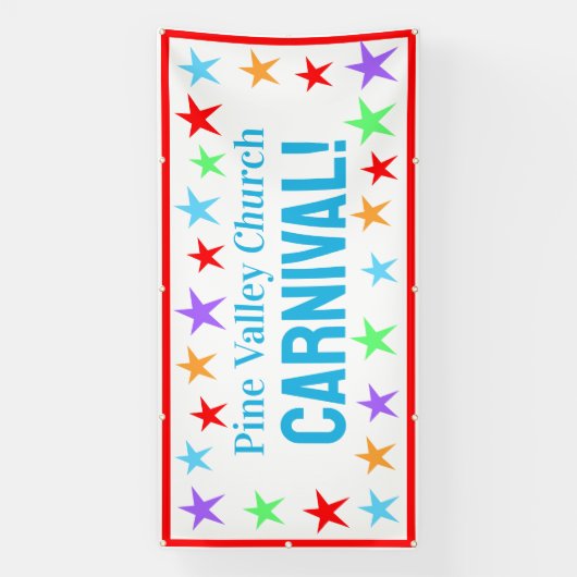 Aangepaste kerk carnaval banner (Verticaal)