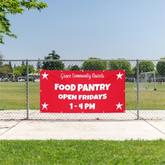 Aangepaste Kerk Food Pantry Banner (Insitu)