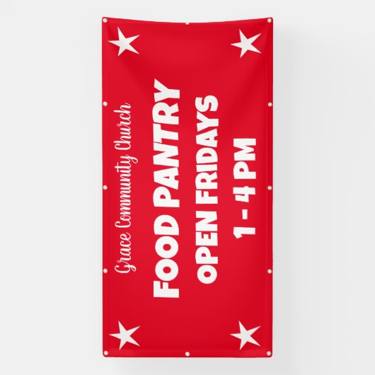 Aangepaste Kerk Food Pantry Banner (Verticaal)