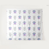 Aangepaste KERKMERCHANDISE Logo Achtergronddoek Wandkleed (Voorkant (horizontaal))