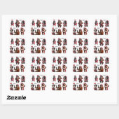 Aangepaste Kerst Aap Primate Ape Grappig Bel me Vierkante Sticker (Vel)