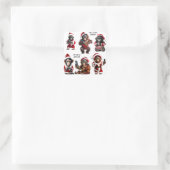 Aangepaste Kerst Aap Primate Ape Grappig Bel me Vierkante Sticker (Tas)