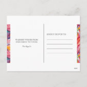 Aangepaste Kerst Briefkaart Modern Fuchsia Roze (Achterkant)