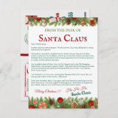 Aangepaste kerst Briefkaart van Santa | personalis (Voorkant / Achterkant)