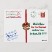 Aangepaste kerst Briefkaart van Santa | personalis (Achterkant)