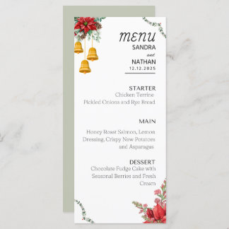 Aangepaste kerst bruiloft menu