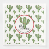 Aangepaste kerst Cactus servetten (Voorkant)