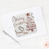 Aangepaste Kerst Cookie Gift Stickers (Envelop)