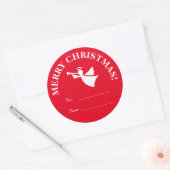 Aangepaste kerst engel van en naar label stickers (Envelop)
