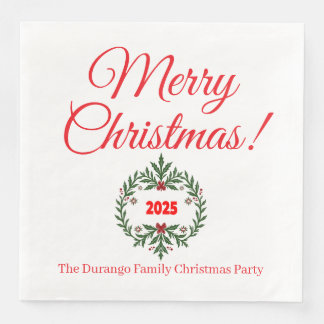 Aangepaste Kerst Festieve Bloemstuk Krans Dinner Servet