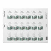 Aangepaste Kerst Groene Waterverf Retouradres Etiket (Full Sheet)