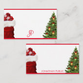 Aangepaste kerst handgeschreven monogram sjabloon (Voorkant / Achterkant)