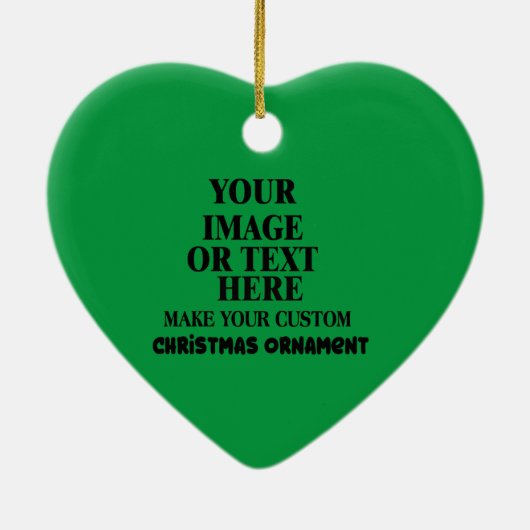 Aangepaste Kerst Hart Gepersonaliseerd Keramisch Ornament (Achterkant)