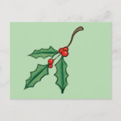 Aangepaste kerst hulst ansichtkaarten briefkaart (Voorkant)