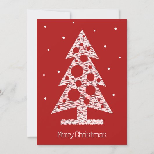 Aangepaste Kerst Kaart met Abstracte Lijn Kunstboo (Voorkant)