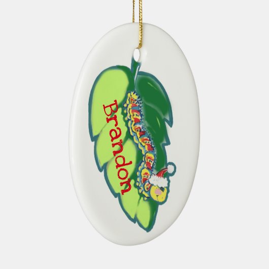 Aangepaste kerst-kerst-driepijlerleggerveroudering keramisch ornament (Rechts)