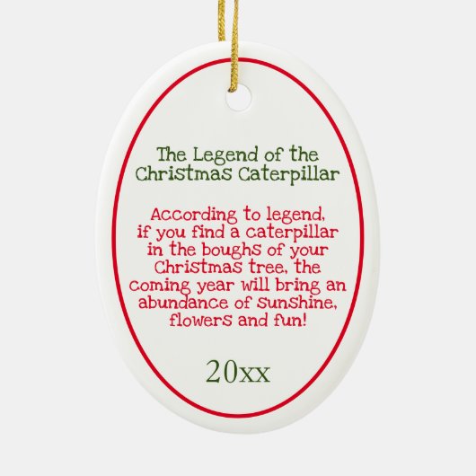 Aangepaste kerst-kerst-driepijlerleggerveroudering keramisch ornament (Achterkant)