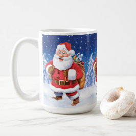 Aangepaste kerst koffie mok, Jolly Santas. Koffiemok
