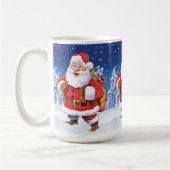 Aangepaste kerst koffie mok, Jolly Santas. Koffiemok (Links)
