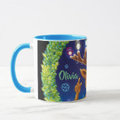 Aangepaste Kerst koffie mok, Rudolph & lichten Mok (Links)