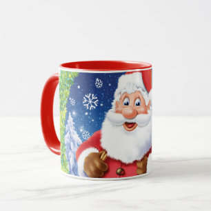 Aangepaste kerst koffie mok, Santa en speelgoed za Mok