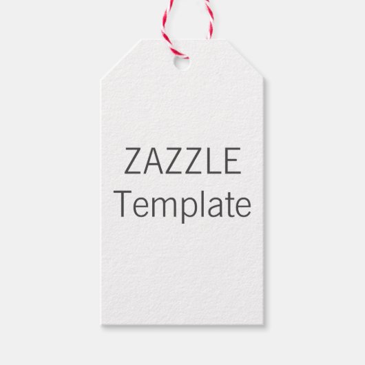 Aangepaste Kerst KRAFT Gift Labels ROOD, WIT Touw Cadeaulabel (Voorkant)
