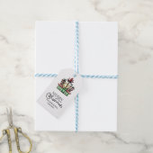 Aangepaste kerst Label met Waterverf geschenken Cadeaulabel (Met Touw)