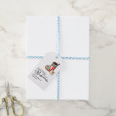 Aangepaste Kerst Label met Waterverf Kousen Cadeaulabel (Met Touw)
