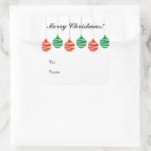 Aangepaste kerst naar en van cadeau label stickers (Tas)