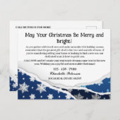 Aangepaste kerst onroerend goed landbouw feestdagenkaart (Voorkant / Achterkant)