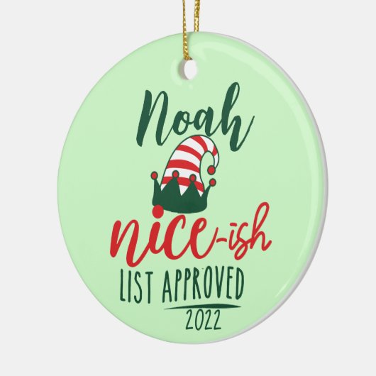 Aangepaste kerst ornament, aangepaste kerst elf keramisch ornament (Links)