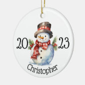 Aangepaste kerst ornament, sneeuwman ornamenten (Links)