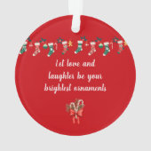 Aangepaste Kerst Ornament voor Kinderen Gift Kinde (achterkant)