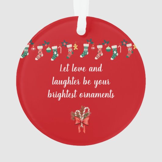 Aangepaste Kerst Ornament voor Kinderen Gift Kinde (achterkant)