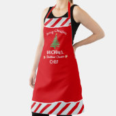 Aangepaste kerst rode & witte strepen Candy Cane Schort (Insitu)