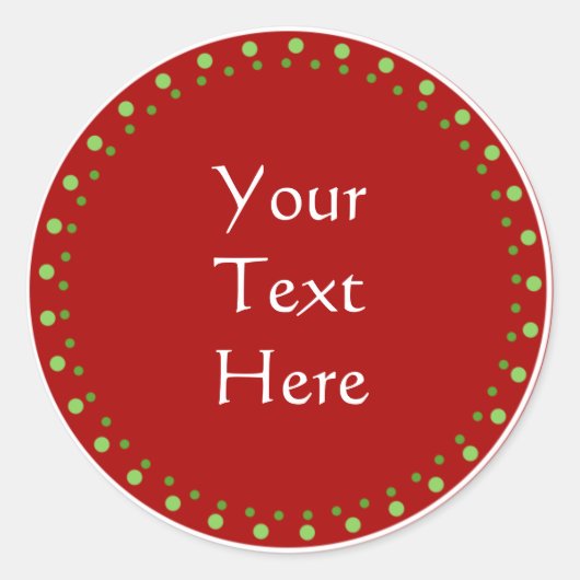 Aangepaste kerst ronde sticker (Voorkant)