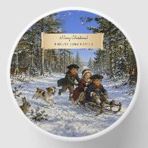 Aangepaste Kerst slee-rit door het bos
