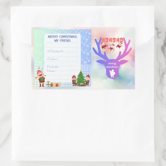 Aangepaste kerst stickers (Tas)