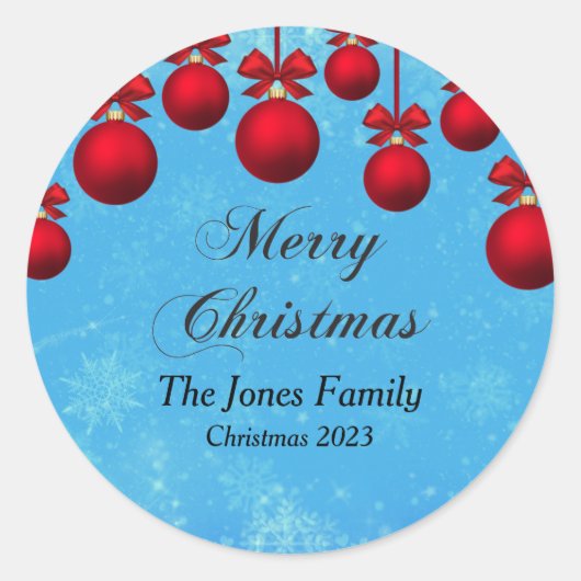 Aangepaste Kerst stickers (Voorkant)