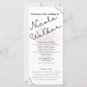 Aangepaste Kerst thema bruiloft programma (Voorkant)