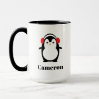 Aangepaste Kerst Winter Schattigee Pinguïn Mok