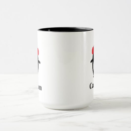 Aangepaste Kerst Winter Schattigee Pinguïn Mok (Midden)