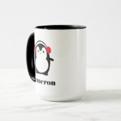 Aangepaste Kerst Winter Schattigee Pinguïn Mok (Voorkant links)