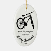Aangepaste kerstbiking - Good Time Quote Keramisch Ornament (Rechts)